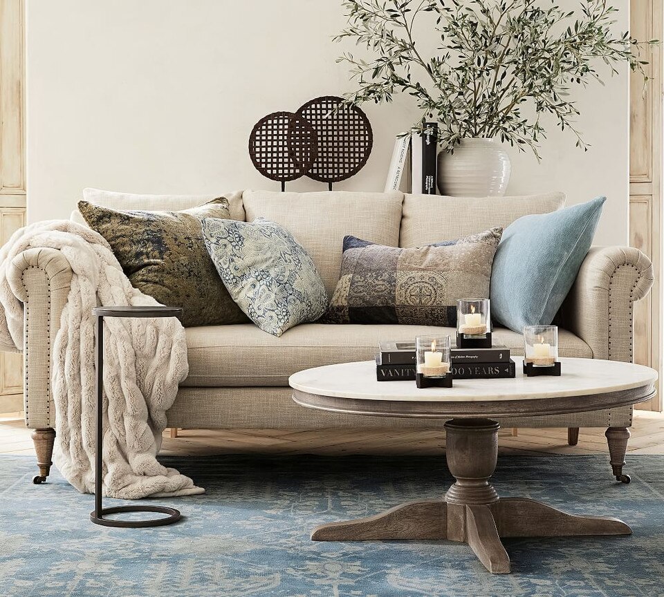 Duke 25 cm Round Metal Accent Table Pottery Barn Australia